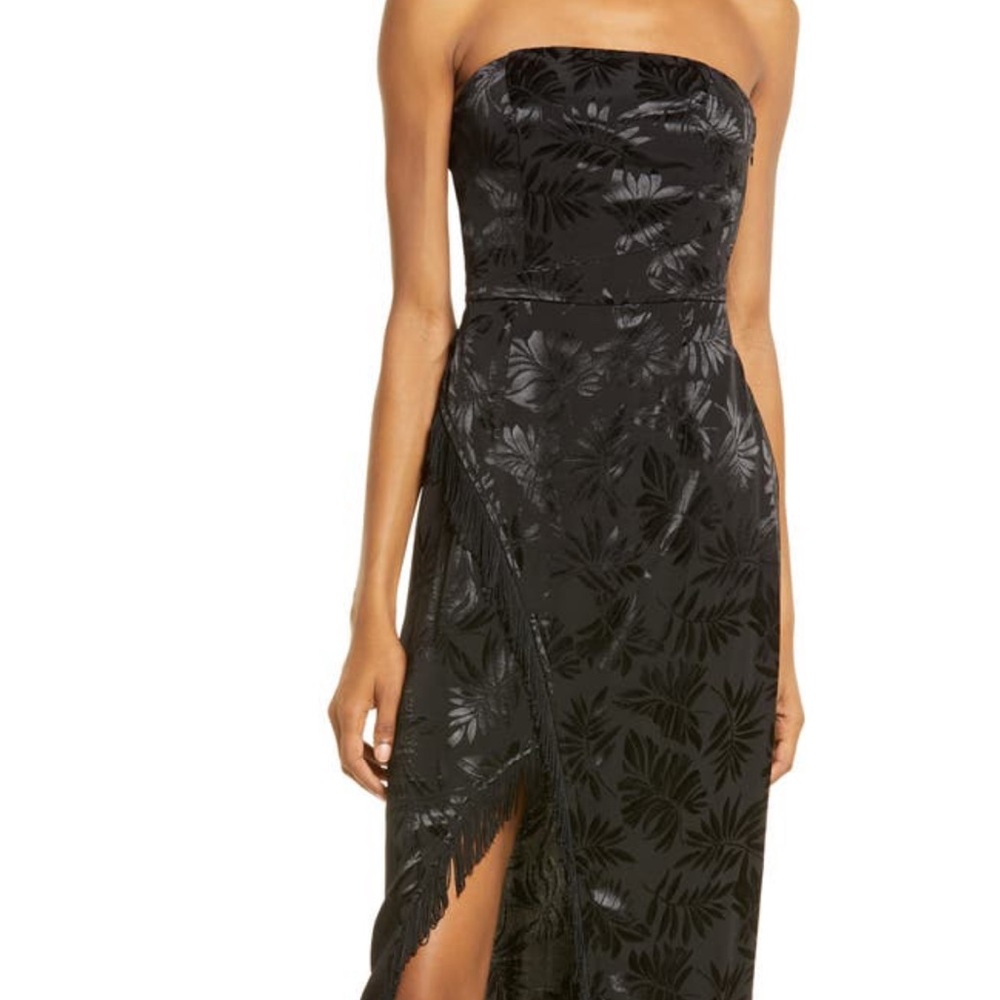 Embossed Strapless Gown